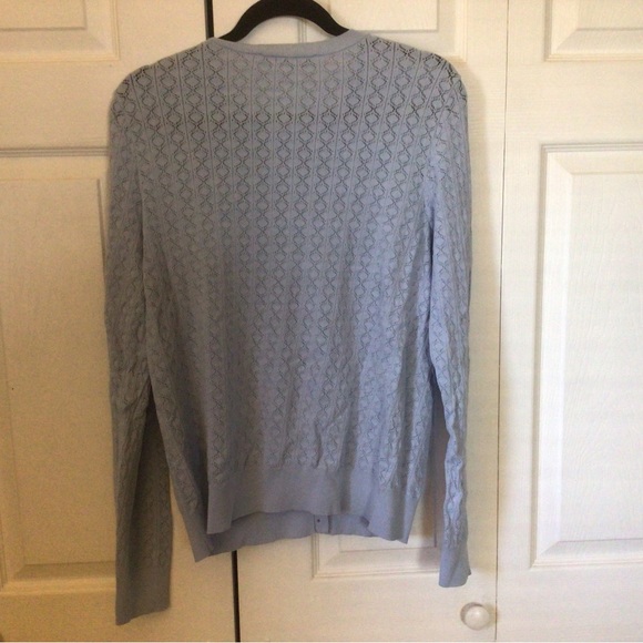 Women’s, Size L, LOFT, Button Down Sweater, Light Blue - Picture 3 of 4
